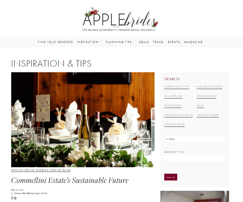 Apple Brides Feature: Commellini Estate’s Sustainable Future
