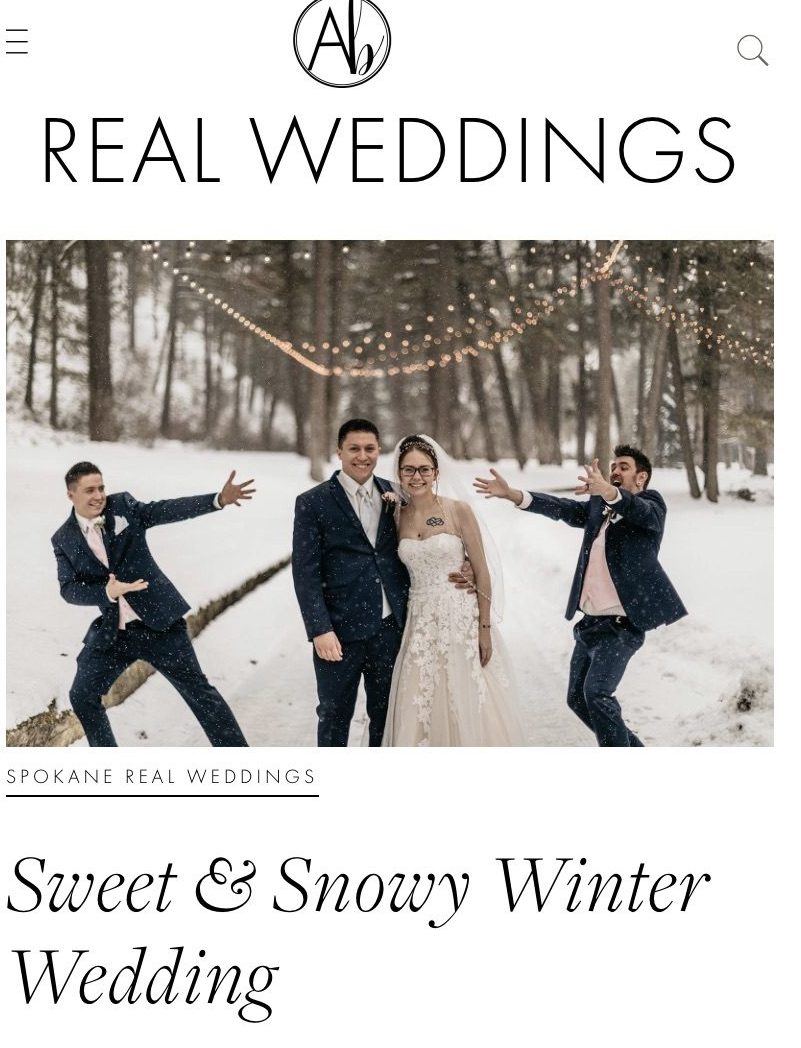 Spokane: Sweet & Snowy Winter Wedding Spokane Real Wedding