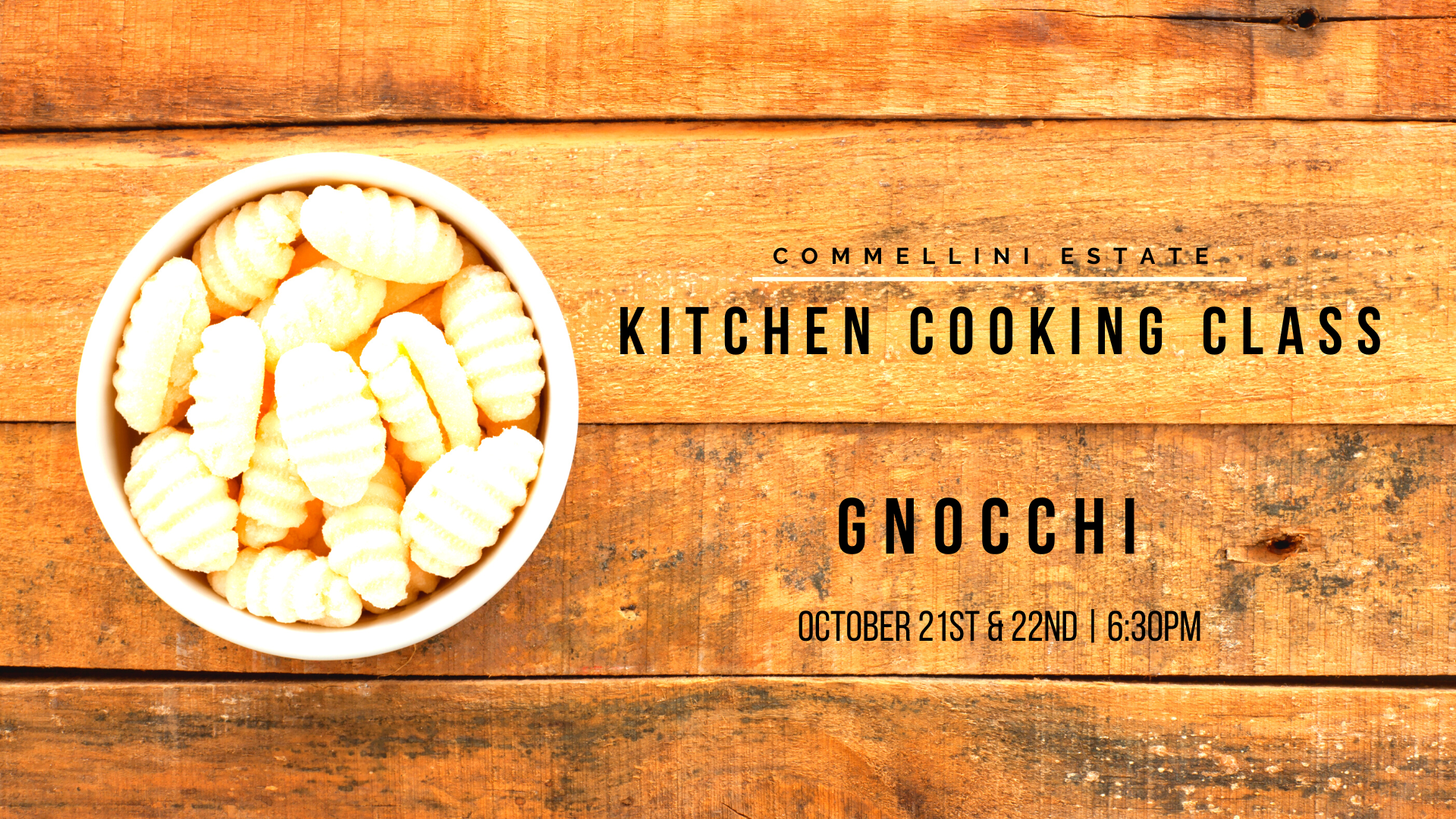 October Kitchen Cooking Class: Gnocchi-Handmade Pasta