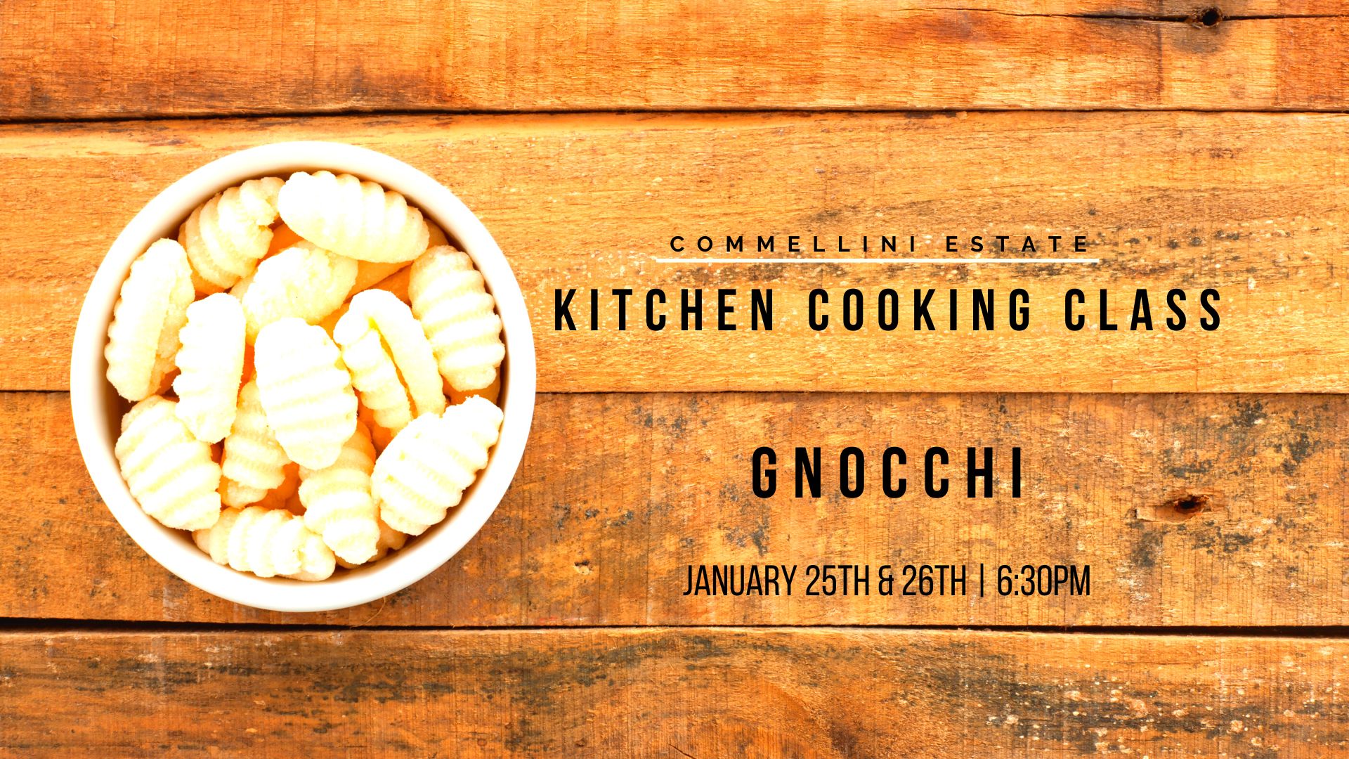 1.25 & 1.26 Kitchen Cooking Class: Gnocchi
